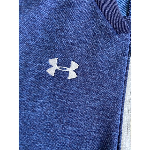 Under Armour Women Qualifier Hybrid Warm Up Jacket Size XS Blue Cold Gear Zip Up - Picture 7 of 15